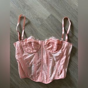 Coral pink corset top